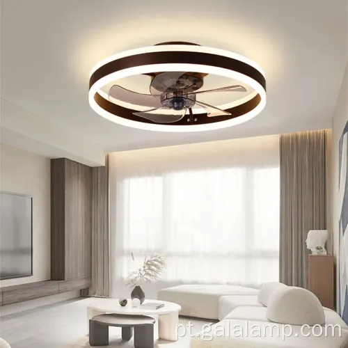 Ventilador de teto acrílico transparente moderno com controle remoto